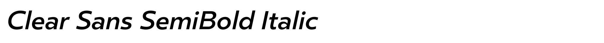 Clear Sans SemiBold Italic image